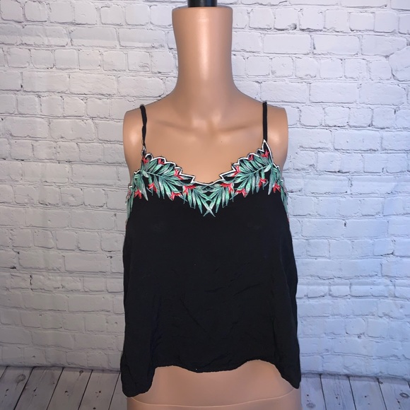 Show Me Your MuMu Tops - Show Me Your Mumu Black, Green & Red Tropical tank top size XS